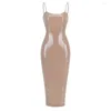 Lässige Kleider 2024 Ankunft Frauen sexy Strap Bodycon mit mittlerer Kälte Shining Pailletten Nachtclub Party Kleid Feiern Sie den Geburtstag Prom Abschlussball