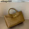 Handtasche Andiamo Bottegvenetas Bag 2024 Metallknoten Horizontal gewebte Frauen -Leder -Tasche einzelner Schulter -Diagonaler Straddle Obys