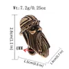 1 PPCS Long Beard Pharaoh Big Hole Beads para joyas que fabrican brazalete vintage Beads de bricolaje para hombres Joyas hechas a mano