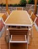 150 cm stoły i krzesła zewnętrzne, bary na dziedzińcu, restauracje, wodoodporne drewniane stoliki jadalni, balkony, ogród rekreacyjny