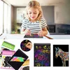 DIY Magic Rainbow Color Art Art Card Zestaw z zestawem graffiti szablon szablonu kibica sztuki malarstwo edukacyjne Prezenty