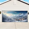 Decoratieve bloemen Banners voor kamer sneeuw thema kerst garagedeur decoratie banner muurschildering ongewone vlagpool telescoping