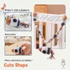 Baby Cart Chain Cartoon Rocket Pendant Crochet Beads Crib Mobile Stroller Rattle Wooden Toy Gym Teething born Gift 240411