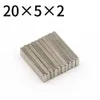 10/20/50/100 PCS 20x5x2 mm blok Ndfeb Neodymium Magnet N35 Super krachtige Imanes Permanent Magnetic 20*5*2