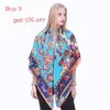 Lesida Pure Silk Scarf Women Large Shawls Stoles Tree Print Square sjaals Echarpes Foulards Femme Wrap Bandanas 130*130cm 1303 240411