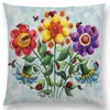 Pillow Childhood Watercolor Butterfly Flowers Colourful Dream Fantasy Inflorescence Flamingo Good Cover Sofa Case