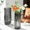 Textura irregular de vaso de vidro Arranjo de flor de vidro transparente Acessórios hidropônicos Terrarium Sala de estar decoração