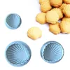 Bakning formar 3st Shell Cooki Cutter Fondant Cake Decor Tool Ocean Form Mold Cookies Sea Kitchen