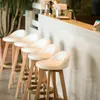 Solid Wood Luksusowe krzesła barowe nowoczesne makijaż ergonomiczne relaksujące krzesła barowe kawiarnia na zewnątrz Sillas Altas Kitchen Meble YY50BC