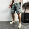 Broek mannen 2022 zomer gloednieuwe casual vintage klassieke zakken camouflage cargo shorts mannen uit het versleten mode twill cotton shorts mannen