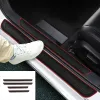 4pc Borrach Car Door Sill Capas de salto de porta preto protetor protetor TRIM ANTI-RURCK PEÇAS EXTERIORES ACESSÓRIOS DE DECORAÇÃO DE CARRO