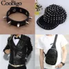 Rebites cravejados Cone Spike Bead Punk Leather Rivets Backpack Bracelet Boots Botas de vestuário Diy Craft Acessório Plástico 500pcs