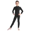 Children Girls Gymnastic Bodysuit Athletic Jumpsuit Full Body Suit Jersey Stretch Body Leotard for Sports Ballet Dance Wear