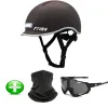 Casque d'éclairage de vélo de route Mountain Mtb Night Riding Warning Light Casque peut remplacer les accessoires de cyclisme du logo