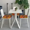 Stoelbedekkingen herfstblaadjes op rustieke houten vierkant stoelen kussendeksel voor woonkamer dineren verwijderbare slipcovers beschermer