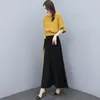 Women's Two Piece Pants Wide Leg Suit Women Summer 2024 Fashion Loose Mother Casual Two-Piece Female Professional Chiffon Culottes