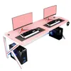 Moderne Holzcomputer -Schreibtische Europäische Büromöbel Desktop Haushaltsspieldesk Kreativ rosa Computertisch und Stuhlset