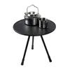 Camp Furniture Adjustable Folding Round Table Aluminum Alloy Camping Small With Storage Bag For Fishing BBQ