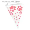 Pink Dog Paw urodzinowe baby shower pożegnanie ślub Anunavarsary dzięki imprezowi jednorazowe dekoracje