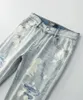 Herren Jeans Designer Jeans AM Jeans 8161 Hochwertige Modes Patchwork Ripped Leggings 28-40