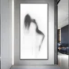 現代のボディーアートキャンバス絵を描くバスルームでセクシーな裸の女性抽象的な壁印刷リビングルームの廊下の装飾のポスター