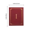 5 PCS Honor Certificate Cover Cover Protective Covers Paper Award Folder Diploma Shells A4 Posłupujący Personel Red File Foldery