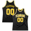 Custom Black Gold-White Authentic Throwback Basketball Jersey Tank Tops for Men Jersey Personlized Sew Team Unisex Top