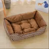 Lit pour chien chat animal carré peluche kennel moyen petit chien canapé lit coussin animal de compagnie calmer lit maison maison de compagnie accessoires