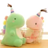 23cm Cute Rainbow Angle Dinosaur Plushie Pillow Stuffed Green Blue Dinos Pink Dinosaur Baby Cuddly Appease Kids Pillow Toy