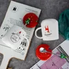 Tazze creative simpatica ragazza cartone animato tazza in ceramica di Natale con cucchiaio di cucchiaio personalità amanti della pancia