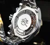 Invicto Men's Sports Quartz Date Watch Red Zeus Steel Strap Watch Full en vedette de temps mondial Temps de pliage 51 mm