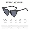 Okulary przeciwsłoneczne serce kształtowane dla mody damskiej miłości Uv400 Ochrona okularów letnie okulary plażowe vintage goggle
