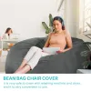 Comfort Lazy Sofas Cover Chairs Without Filler Velvet Chairs Lounger Bean Bag Pouf Puff Sofa Cover for Tatami Living Room