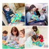 Peuter drukke board board montessori leer zintuiglijk vroeg educatief speelgoed voor het ontwikkelen van basisvaardigheden om spellingswoorden te tellen