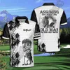 Benutzerdefinierter Name Mesh atmungsaktiven Golfspieler Golfer Vintage Tattoo Retro 3dprint Harajuku Sommer lässig Kurzarmpolo -Shirts A8