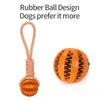 Dog Toys Leaking Ball Stretch Rubber Chewing Bite Resistant Pet Interactive Hemp Rope Treat Food Ball Tooth Cleaning Accessories
