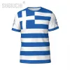 Numéro personnalisé Numéro de la Grèce Flag grec Emblem 3D T-shirts pour hommes femmes Tees Jersey Team Vêtements de football Fans de football T-shirt