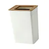 Bambusdeckel Müll kann Rechteck für Bürobadezimmer im Freien im Freien im Büro badezimmer im Freien