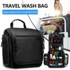 Storage Bags Hangable Travel Wash Bag With Grey/Black Multifunctional Cosmetic Toiletry For Home El Makeup
