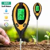 Professionell jordens pH -mätare 4 i1 LCD -temperatur Solar Moisture Ph Garden Soil Tester LCD Display 30% rabatt