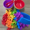 Kinder Farbart Sensorisches Mathematikspielzeug zählen Spiel Feinmotor Fähigkeiten Regenbogen farbenfrohe Tier Baby Kind Montessori frühe Bildung