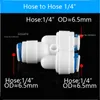 Gelijke 3 Way 1/4 "3/8" OD RO RO Slangbuis Plastic koppeling Connector Omgekeerde osmosesysteem Y Pas snel koppeling