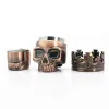 King Skull Shape Metal Tobacco Grinder Herb Smoke Smoking مطاحن اليد Muller Magnetic Hand Muller ZZ