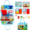 Montessori Busy Board Crianças Viagem Toy Toy Pré-escolar aprendendo brinquedo sensorial educacional para meninos de 1 a 6 anos de idade menina autista