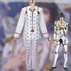 Jojos bisarra äventyr Bruno bucciarati anime svart vit kostymer gyllene vind cos enhetlig zentai full set cosplay costume