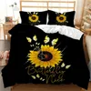 Juegos de ropa de cama conjuntos florales cubierta de la funda de almohada 3d para niños de girasol edredones euro cama ropa de cama de alta calidad textiles para el hogar