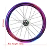 Bike Wheels Electroplated Aluminum Alloy Disc Brake 24 Holes Bearing Hub Rim 40mm Height Folding Bicycle Wheelset Quick Release