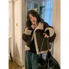 Women's Fur Maillard Double-sided Integrated Motorcycle Jacket All Wool Sheep Cut Velvet Style Coat For Women In Winter