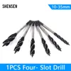 1 stks 10-35 mm 6,35 mm Hex Handhendel Lange vierlijpen Twist Drill Bit Gat Sawslotting Woodworking Tools