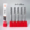 BB 3 Flute Carbide Milling Cutter Tungsten End Mill CNC Gereedschap 1 tot 20 mm HRC55 voor aluminium glasvezel acryl hout koperen plastic